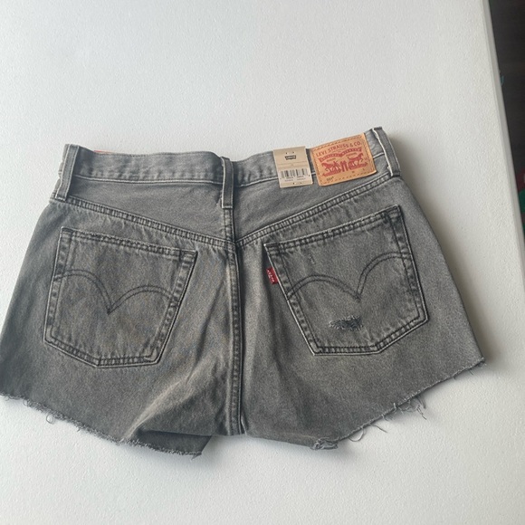 Levi’s distressed high rise 501 jean cotton denim short cutoff size 30 - Picture 7 of 17
